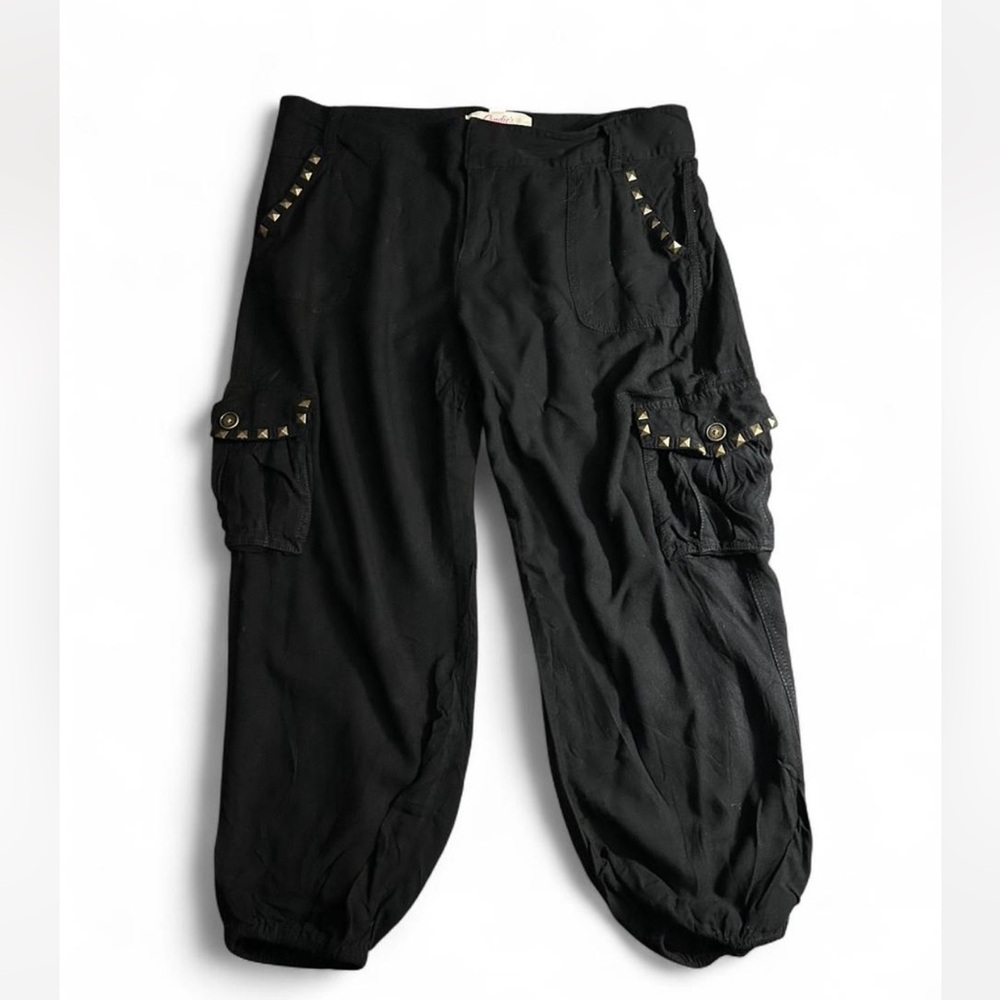 Candie's Vintage Y2K Black Studded Cargo Capris